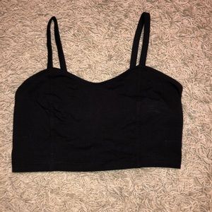 Ribbed Back Crop Top